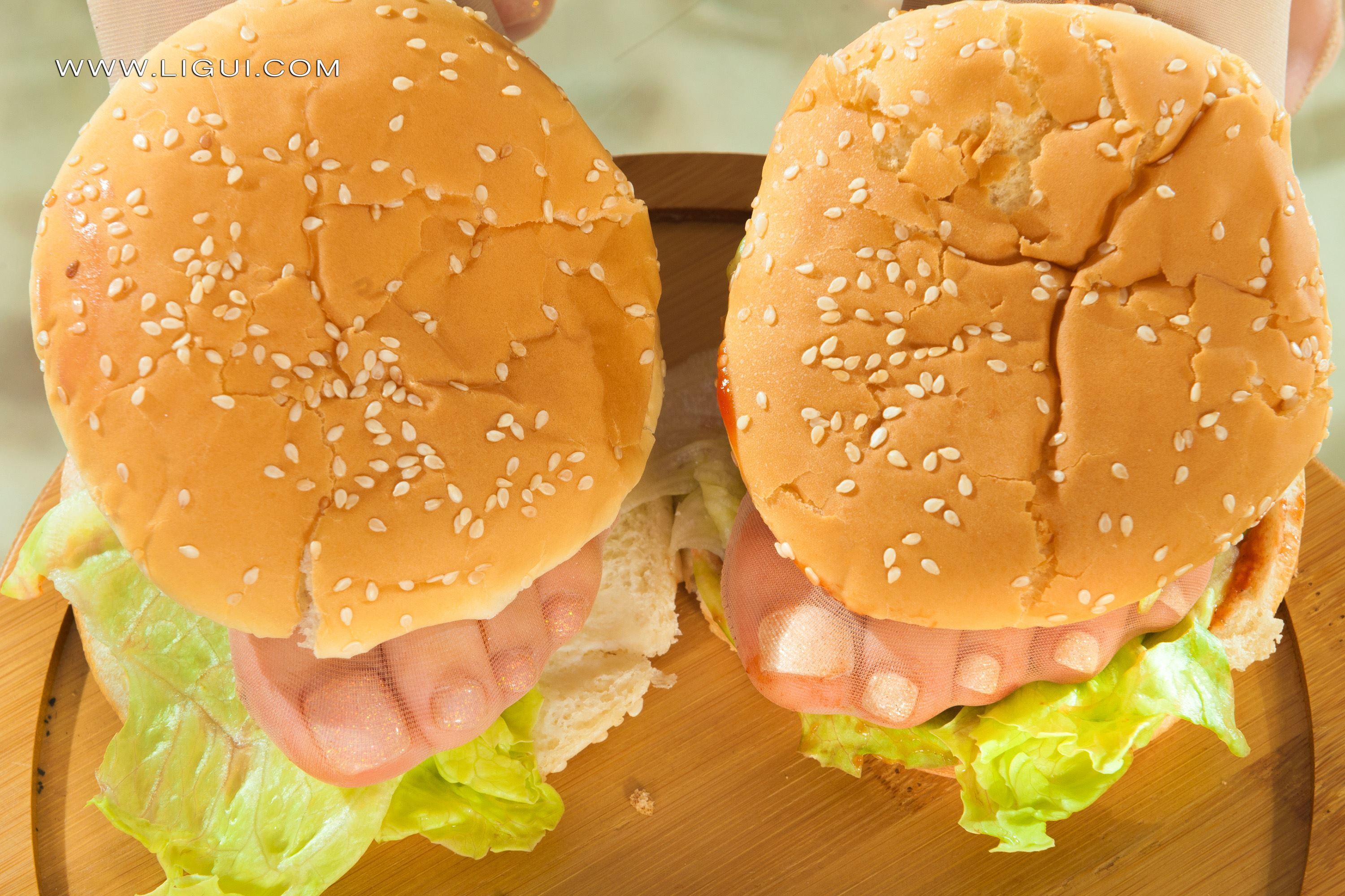 Ligui丽柜 2022.03.18 《莲食记-超级汉堡》小智贤&小七